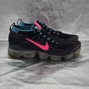 Women's Nike Air VaporMax Flyknit 3 Black Pink Blue Size 10.5 CZ7988-001